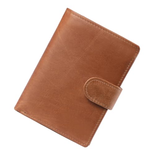 minkissy Vintage Geldbörse Echtem Multifunktionale -geschützte Geldbörse Mit Mehreren Kartenfächern Und Münzfach Für Alltag Und Besondere Anlässe Hellbraun von minkissy