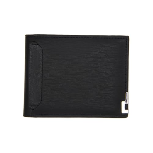 minkissy Hochwertige Herren Geldbörse Aus Pu-Leder Multifunktionale Schlanke Brieftasche Mit Kartenfächern Und Münzfach Elegantes Design Für Büro Und Alltag Schwarz von minkissy