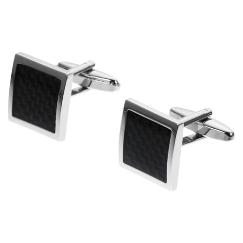 minkissy Herren Manschettenknöpfe Quadratischen Design Französische Shirts Manschettenstuds für Hochzeiten Partys und Besondere Anlässe Silber von minkissy