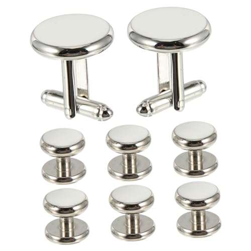 minkissy Herren Manschettenknöpfe Runde Kreative Goldene Cuff Links für Formelle Anlässe und Besondere Ereignisse Geeignet für Hemden und Anzüge von minkissy