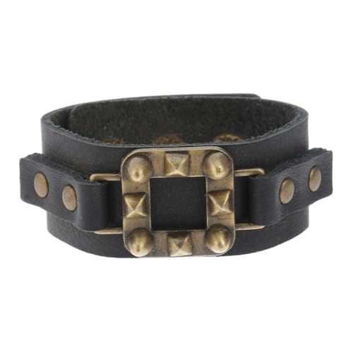 minkissy Herren Retro Punk Armband Rindsleder für Partys und Festliche Anlässe Stilvolles Handgelenk Accessoire für Männer für und Besondere Ereignisse von minkissy