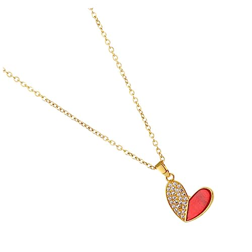 minkissy Herz Anhänger Halskette Damen Kette Mit Perfektes Für Jahrestag Muttertag Oder Besondere Anlässe von minkissy