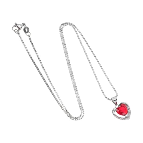minkissy Herzanhänger Halskette mit Funkelndem Metallkette Schmuck für Damen Romantisches zu Geburtstag Hochzeit Valentinstag Vielseitig Kombinierbar von minkissy