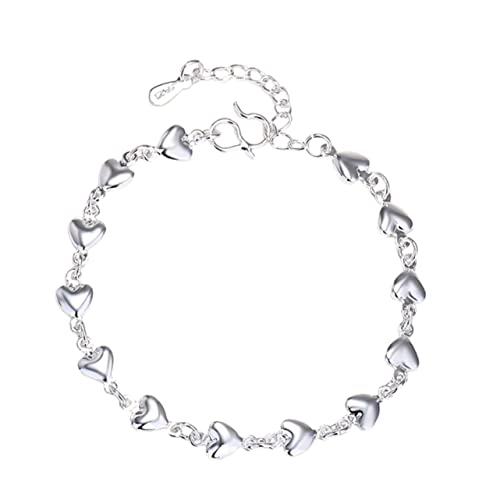 minkissy Herzarmband Damen Verstellbare Handgelenk Schmuckkette für Mädchen Elegantes Design für Hochzeiten Geburtstage und Formelle Anlässe für Weihnachten von minkissy