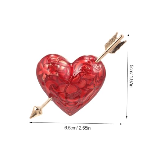 minkissy Herzförmige Brosche Pin mit Liebe Anstecknadel für Damen und Herren Dekorativer Kleidungsschmuck Perfektes Valentinstagsgeschenk Eleganter Accessoire für Party und Alltag von minkissy