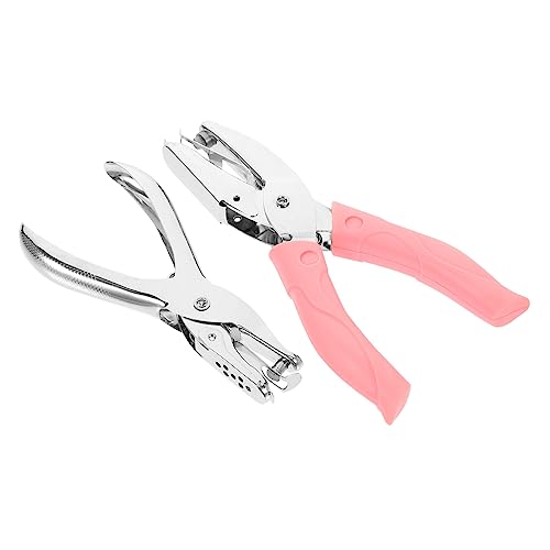 minkissy Locher Für Lose Blätter Herzförmiger Locher Ergonomisches Design Hand-papierstanzer Für Büro Bastelstanzer 2er-set von minkissy