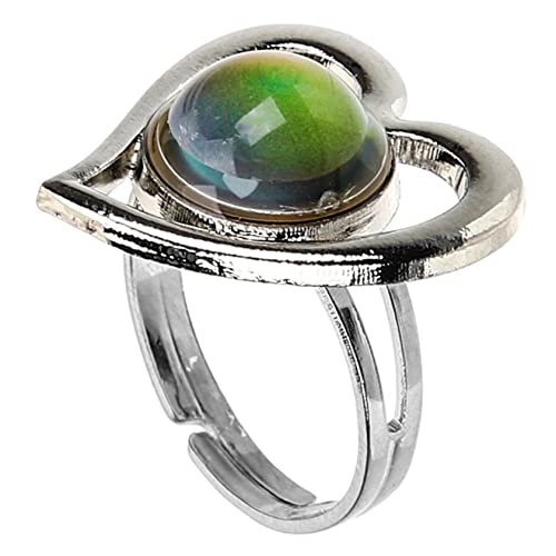 minkissy Stimmungsring Für Frauen Mit Pfirsichherz Edelstein Ring Stimmungssteinring Damen Schmuckring Herzform Modeschmuck Ring Edelstein Ringe Frauenringe von minkissy