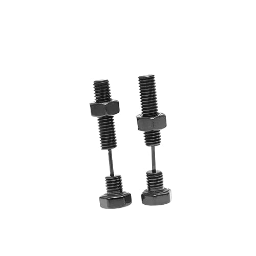 minkissy Hexagon Schrauben Ohrstecker aus American Style Extravaganter Unisex Schmuck Schwarz Umweltfreundlich Robust für Party Alltag Nachtclub von minkissy