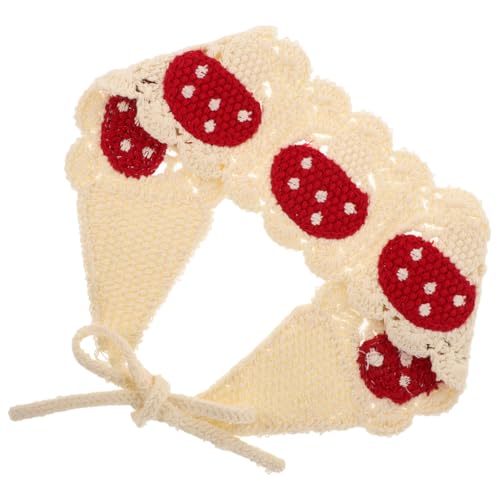 minkissy Hippie-Stirnband Gehäkelte Haarbandanas Gestrickter Pilz Dreieckstuch Haarbänder Süße Boho-Haar-Accessoires Für Frauen Und Mädchen Gehäkelte Kopfbedeckung von minkissy
