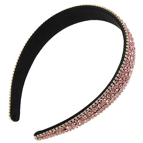 Bling-stirnband Bling-stirnbänder Für Frauen Disco-accessoires Für Damen Yoga-haarreifen Gepolstertes Kristall-diamant-stirnband Schmuck Fräulein Voller Diamant Stoff von minkissy