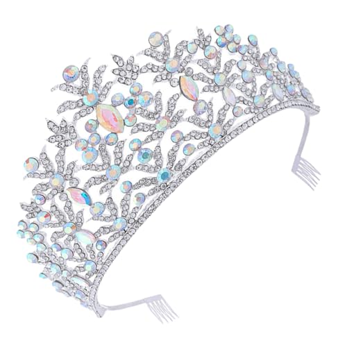 minkissy Strass Tiara Für Hochzeit Kristallkrone Für Braut Diadem Für Frauen Brautkopfschmuck Partykrone Stirnband Mit Glitzer Zeremonie-accessoire von minkissy