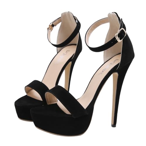 minkissy Hohe Damen Sandalen mit Schmalem Riemen Schwarze Modische High Heels Langlebige und Atmungsaktive Pumps für Alltag und Besondere Anlässe minkissy Hohe Damen Sandalen mit Schmalem Riemen Schwarze Modische High Heels Langlebige und Atmungsaktive Pumps für Alltag und Besondere Anlässe von minkissy