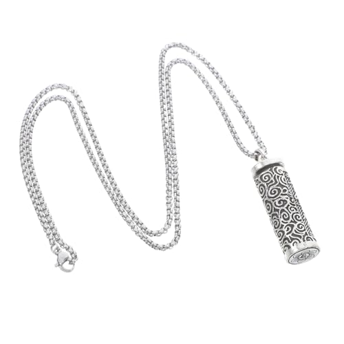 minkissy Hohler Metallanhänger mit Geheimfach Stabiler Aschebehälter Halskette für Männer und Frauen Glänzender Langlebiger Schmuck mit Spirituellem Amulett zur Aufbewahrung Persönlicher minkissy Hohler Metallanhänger mit Geheimfach Stabiler Aschebehälter Halskette für Männer und Frauen Glänzender Langlebiger Schmuck mit Spirituellem Amulett zur Aufbewahrung Persönlicher von minkissy