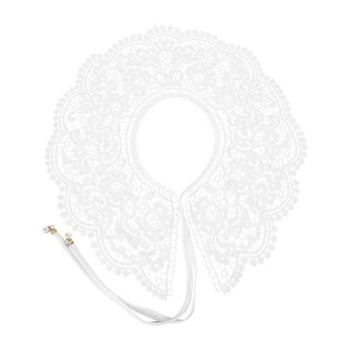 minkissy Vielseitiger Falscher Kragen Mit Blumenmuster Abnehmbarer Fake-kragen Aus Spitze Shirt-kragen Für Frauen Ausgehöhlter Faux-hemdkragen Kragenaccessoire Zum Kombinieren Mit von minkissy