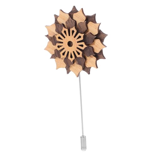 minkissy Hölzerne Boutonniere-anstecknadel Für Herren Blumen-anstecknadel Als Modeschmuck Broschennadel Für Anzug-accessoires Geeignet Für Hochzeit Tanzparty Und Andere Anlässe von minkissy
