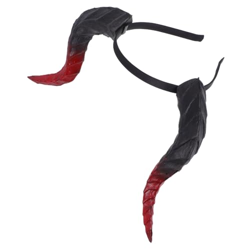 minkissy Horn-stirnband Mit Abnehmbaren Stierhörnern Geeignet Für Halloween Weihnachts-kostüme Cosplay-ausrüstung Aus Weichem Pu-material Elastisch Für Verschiedene von minkissy