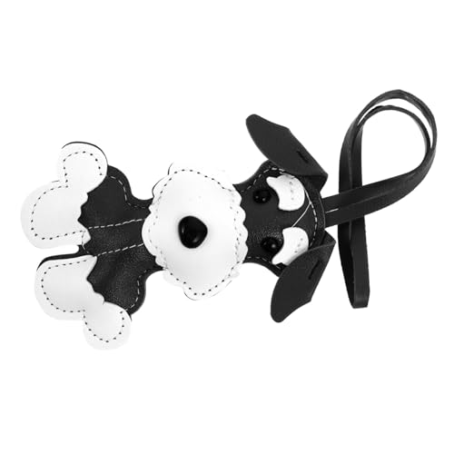 minkissy Hund Schlüsselanhänger PU Niedlicher Anhänger im Tierdesign für Autozubehör Handgefertigt als für Hundeliebhaber Bag Charm für von minkissy