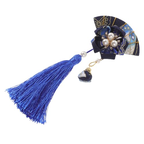 minkissy Japanische Haarspange mit Quaste Traditionelle Fächer Haarclip für Frauen Haaraccessoire für Kimono und Cosplay Events Elegant und für Besondere Anlässe von minkissy