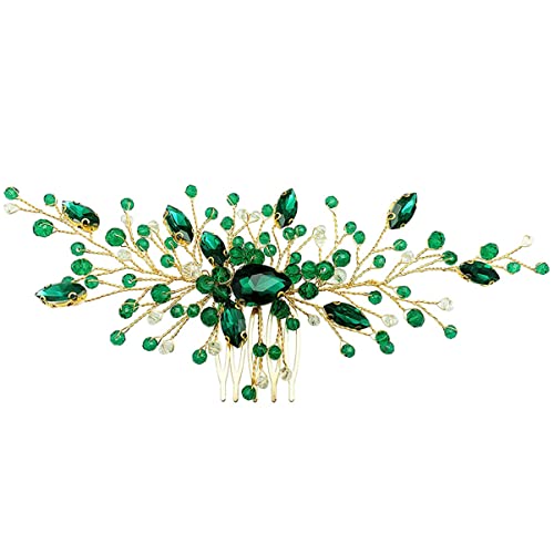 minkissy Haarkamm Für Hochzeiten Brautschmuck Eleganter Haarkamm Mit Strasssteinen Stilvoller Kopfschmuck Für Frauen von minkissy