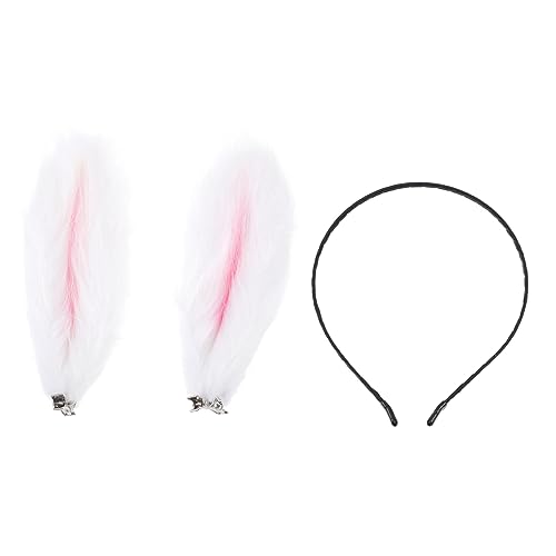 minkissy Kaninchenohr Stirnband Aus Plüsch Für Party Kostüm Kopfschmuck Mit Hasenohren Für Karneval Und Festivaldekoration von minkissy