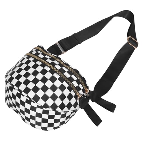 minkissy Karierte Damen Umhängetasche Leicht und Geräumig mit Modischem Schachbrettmuster Große Seiten und Crossbody Tasche für Shopping Reisen und Freizeit von minkissy