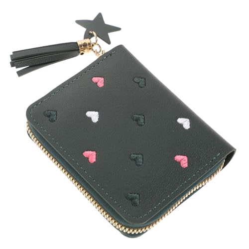 minkissy Karten schützende geldbörse Tasche für Frauen kleine Geldbörse für Frauen Fälschung Slot kreditkartenhalter Credit Card Holder Cartoon-Geldbörse Geldbörse für Damenkarten Pu Green von minkissy