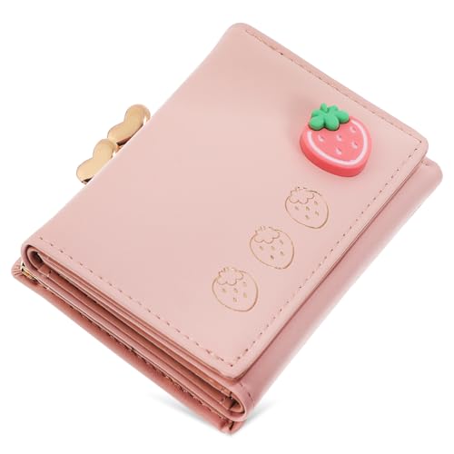 minkissy Kartenhalter Damen Geldbörse Mini Geldbeutel Schlüsselbörse Kreativ Design mit Fruchtmuster für Münzen Karten und Kleine Gegenstände von minkissy