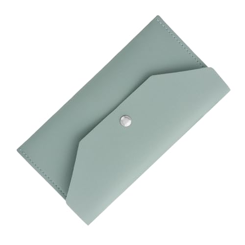 minkissy Kartenhalter Geldbörse weiblich Flache Geldbörsen für Frauen Geldbörse Damen klein Kleines Portemonnaie für Damen dünne Geldbörse für Frauen Münzbaus Pu Light Green von minkissy