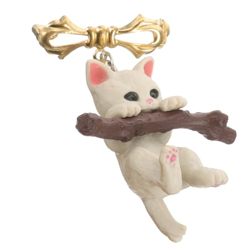 minkissy Katzenbrosche Harz Niedlicher Anstecker für Damen Dekorative Kleidungspinne für Anlässe für Schals Taschen Hüte Langlebig von minkissy