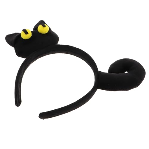 minkissy Katzenohr-stirnband Aus Weichem Plüsch Schwarzes Haarband Mit Katzenohren Bequeme Kopfbedeckung Für Partys Und Familienfeiern Leichtes Party-accessoire von minkissy