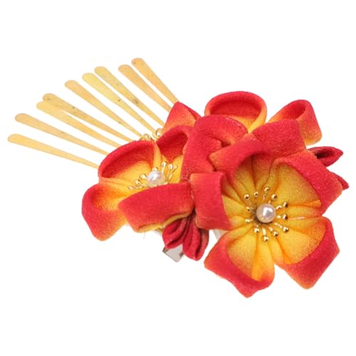 Kimono-kopfbedeckung Haarschmuck Japanisch Haarspange Haarspangen Für Damen Haarspange Für Frauen Blumenkopfbedeckungen Quaste Haarklammer Baumwolle Kleidung Fräulein von minkissy