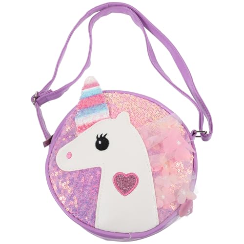 minkissy Kindergeldbörse Einhorn Umhängetasche mit Pailletten Kleine Schultertasche für Mädchen Kompakt Robust Modisch Accessoire für Alltag und Freizeit von minkissy