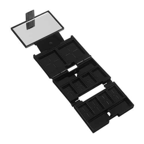 minkissy Klapperblatt -make -up -tablett Fall Machen Make-up-platte Kosmetiktaschen Für Damen Gesichtskosmetikpalette Make-up-organisator Reisen Farbpaletten-reiseset Abs Schwarz von minkissy
