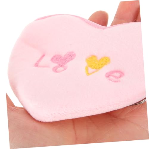 minkissy Kleine Plüsch Geldbörse Herzförmig Süßes Münzfach Rosa Mädchen Münzbeutel Weiches Material Alltagstasche Accessoire von minkissy