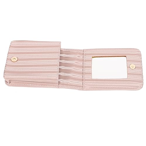 minkissy Kleines Etui für Damen Mini Lippenstift Aufbewahrungstasche mit Spiegel Tragbare Kosmetiktasche für Handtasche für Unterwegs Sorgfältige Verarbeitung Perfektes von minkissy