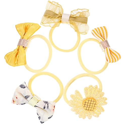 minkissy Kinder Haarschmuck Kleinkind-Haargummi 10 Stück Gelbe Haargummis Für Kleinkind-Mädchen Bowknot-Haargummis Elastische Haarbänder Süße Modische Haargummis Haarschleifen Damen Anzug von minkissy