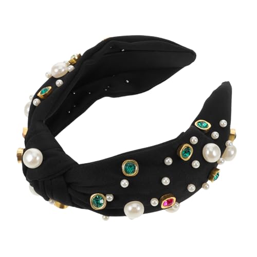 minkissy Knotted Headband mit Strass und Künstlichen Perlen Breiter Stoff Haarreif für Damen und Mädchen Rutschfester Leichter Haarschmuck für Alltag Party und Formelle Anlässe minkissy Knotted Headband mit Strass und Künstlichen Perlen Breiter Stoff Haarreif für Damen und Mädchen Rutschfester Leichter Haarschmuck für Alltag Party und Formelle Anlässe von minkissy