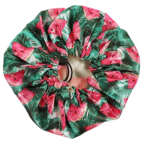 minkissy Komfortable Mädchen Schlafmütze Satin Verstellbare Duschhaube Für Jungen Und Mädchen Atmungsaktiv Schützt Und Kissen Für Zuhause Und Bad von minkissy