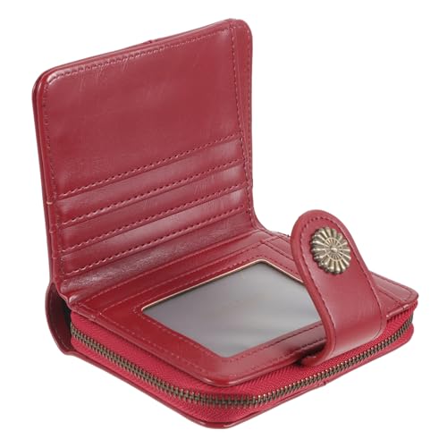 minkissy Damen Geldbörse Ölwachsleder Tragbare Kleine Geldtasche Mit Buntem Design Für Karten Und Münzen Vielseitig Einsetzbar von minkissy