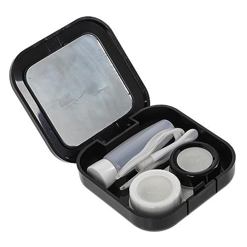 minkissy Kontaktlinsenbehälter Für Damen Exquisiter Linsenhalter Reisekontaktlinsenbehälter Kleiner Linsen-Organizer Dicht Verschlossen Um Auslaufen Zu Verhindern Saubere Und Sichere Aufbew von minkissy
