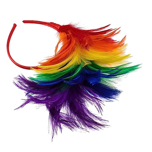Regenbogen Tierstirnband Für Erwachsene Pride Stirnbänder Für Frauen Stirnband Kopfschmuck Faszination Hochzeitskopfschmuck Feder-stirnband Kopfbedeckung Für Hut Mann Hibiskus von minkissy