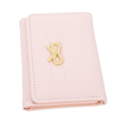 minkissy Koreanische Damen Kurzgeldbörse Rosa Kleine Münzbörse Mit Schmetterlingsdetail Kompakt Leicht Für Karten Und Bargeld Für Alltag Shopping Und Reisen von minkissy