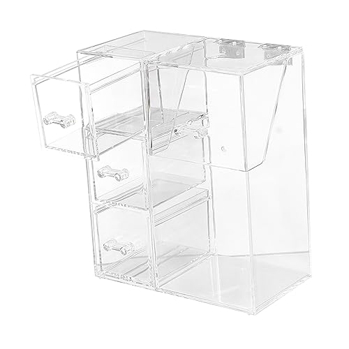 minkissy Make-up-hautpflege-organizer Für Den Schminktisch Make-up-pinselhalter Mit Deckel Eleganter Pinsel-aufbewahrungseimer von minkissy