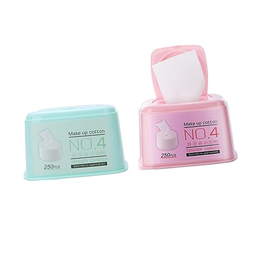 minkissy Kosmetik Wattepads Gesichtsreinigungstücher Make up Entferner Pads Entfernen Von Nagellack 250 Extrahierte Baumwollpads Zufälliger Boxfarbe von minkissy