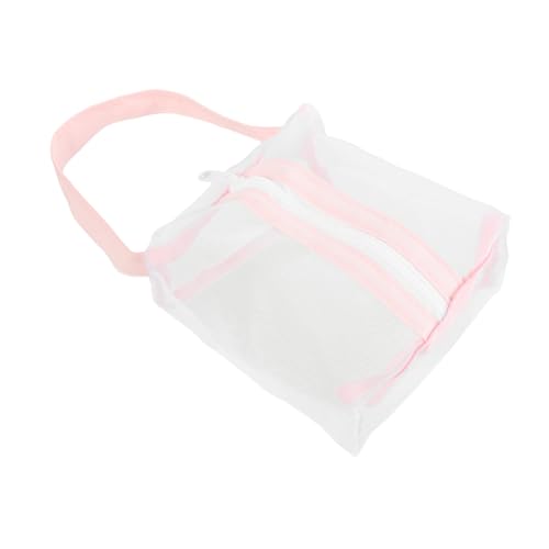 minkissy Netzstoff Kulturbeutel Transparent Für Reisen Kleine Make-up-Tasche Durchsichtig Tragbarer Aufbewahrungsbeutel Atmungsaktiv Für Frauen Kosmetiktasche Mit Reißverschluss Leicht Zu t von minkissy