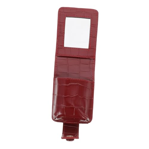 minkissy Kosmetiktasche Mit Spiegel Tragbare Lippenstift- Im Alligator-Design Kompaktes Make-up-Organizer Für Unterwegs Für Und Ausflüge Rot von minkissy