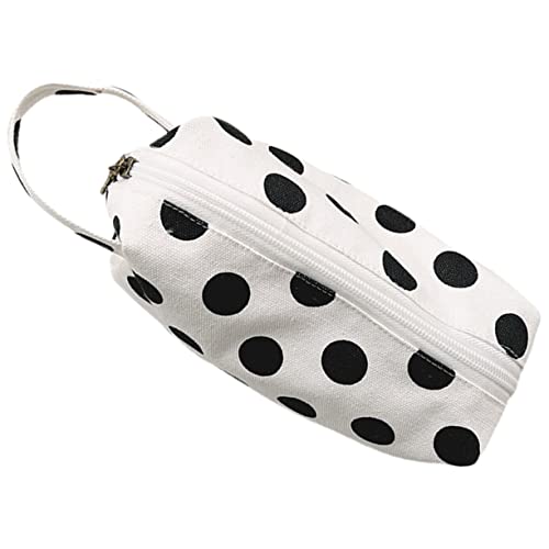 minkissy -Kosmetiktasche Taschenorganisator Snackbeutel Klare Make-up-Taschen Mesh-Taschen Storage Bags aufbewahrungstüten Damen Schminktasche tragbare Kosmetiktasche Segeltuch Weiß von minkissy