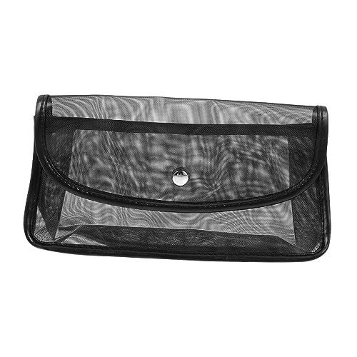 minkissy Kosmetiktasche aufbewahrungstüten Cosmetic Bag dufflebag Vanity Bag Mesh-Reise-Organizer-Taschen tragbare Make-up-Tasche tragbare Reisetasche einfacher Kosmetik-Organizer PVC Black von minkissy