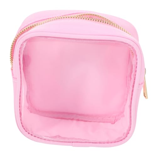 minkissy Kosmetiktasche in Bonbonfarbe Reisen Toilettenartikel tragbar kosmetikbeutel Kosmetiktasche Damen Make -up -Tasche mit Reißverschluss Make -up -Taschenorganisator Nylon Rosa von minkissy