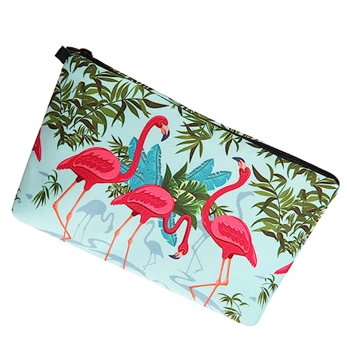 minkissy Flamingo-Kosmetiktasche Für Damen Tragbare Schminktasche Reise-Kosmetik-Organizer-Tasche Aufbewahrungstasche Für Kosmetika Und Toilettenartikel von minkissy